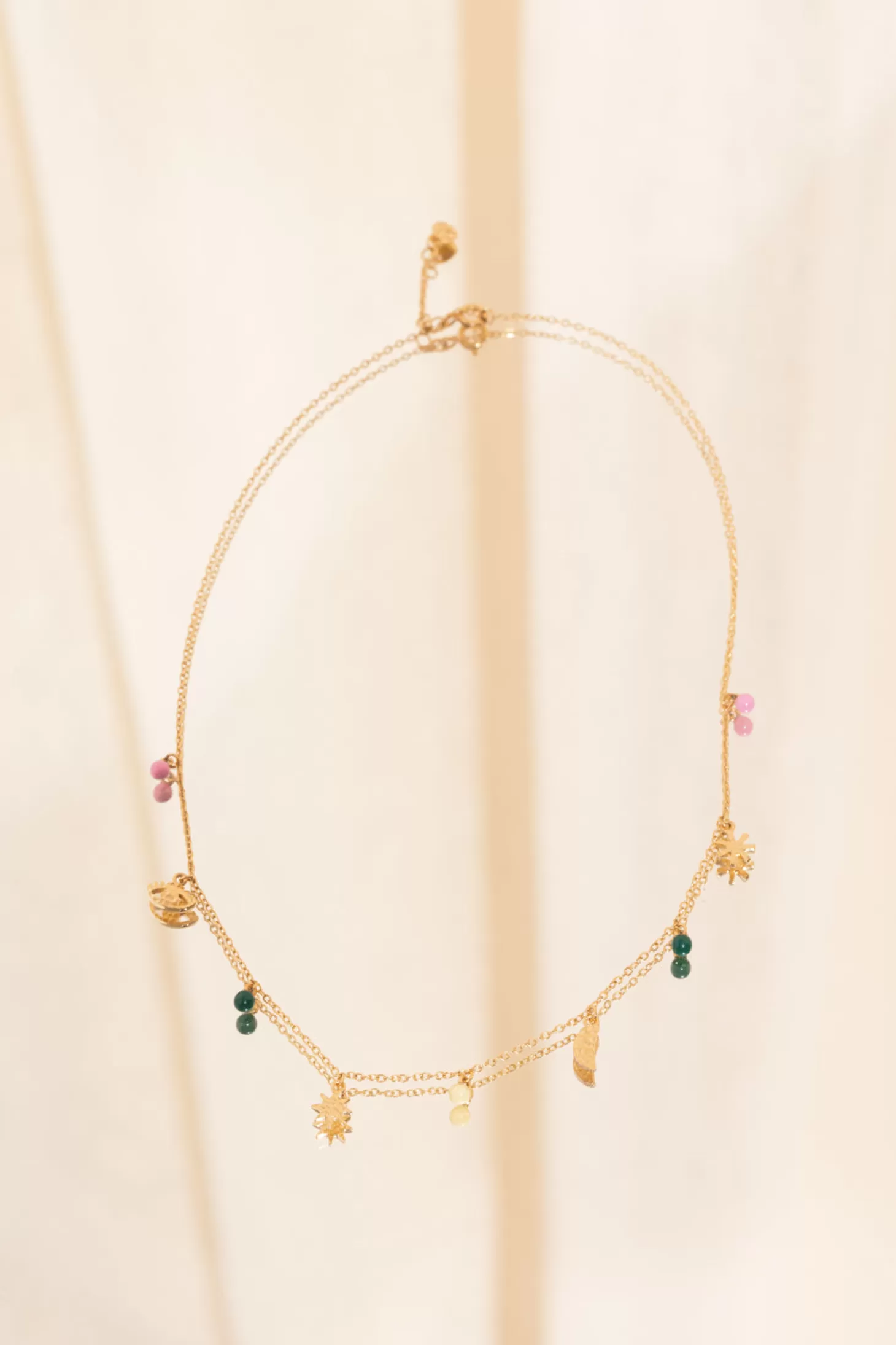 Des Petits Hauts Feeka Jewellery X DPH | View All* ode metal * necklace Absinthe/cosmos