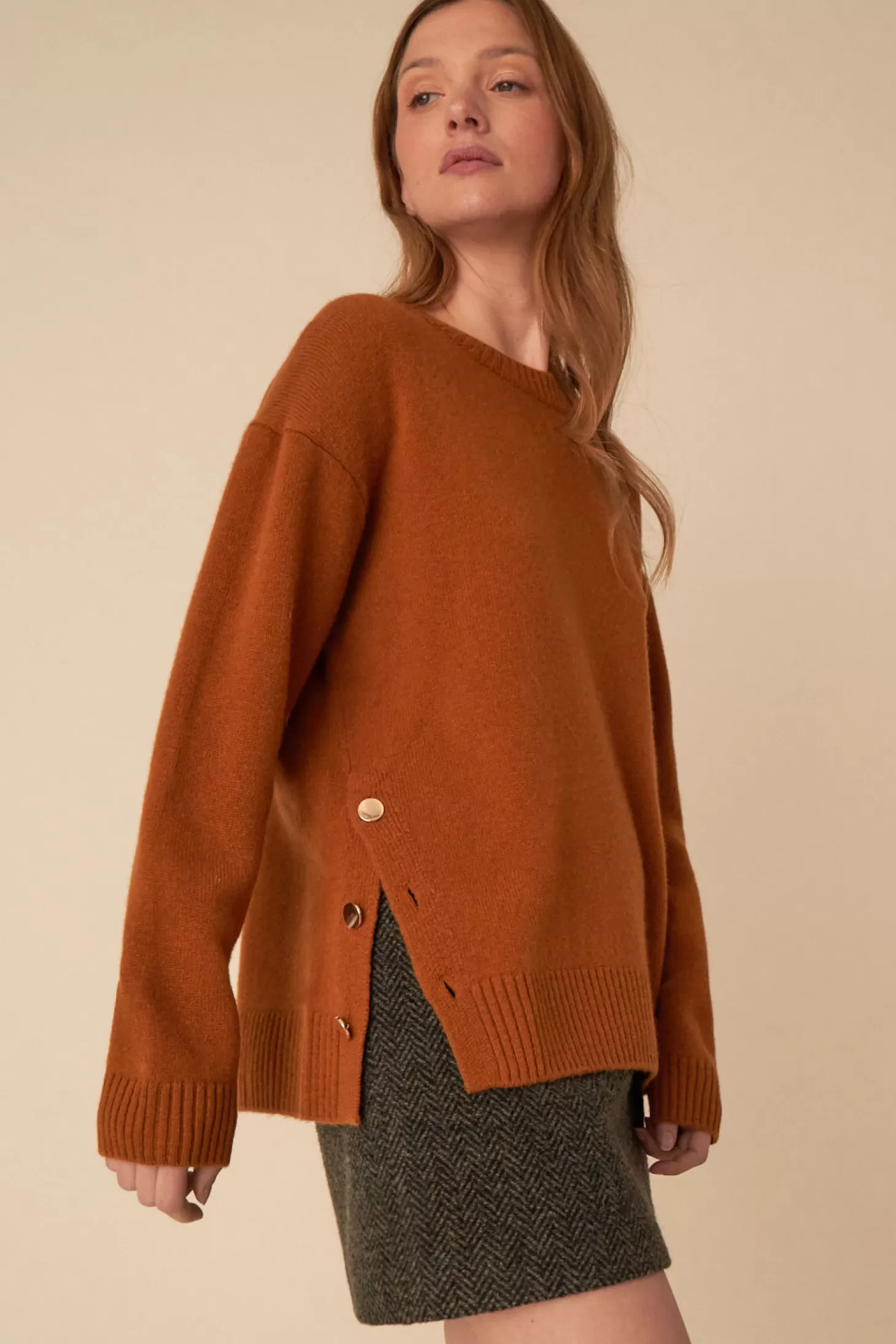 Des Petits Hauts Jumpers & Cardigans | View All | 100% Merinos Knitwear* arigato jumper Bretzel