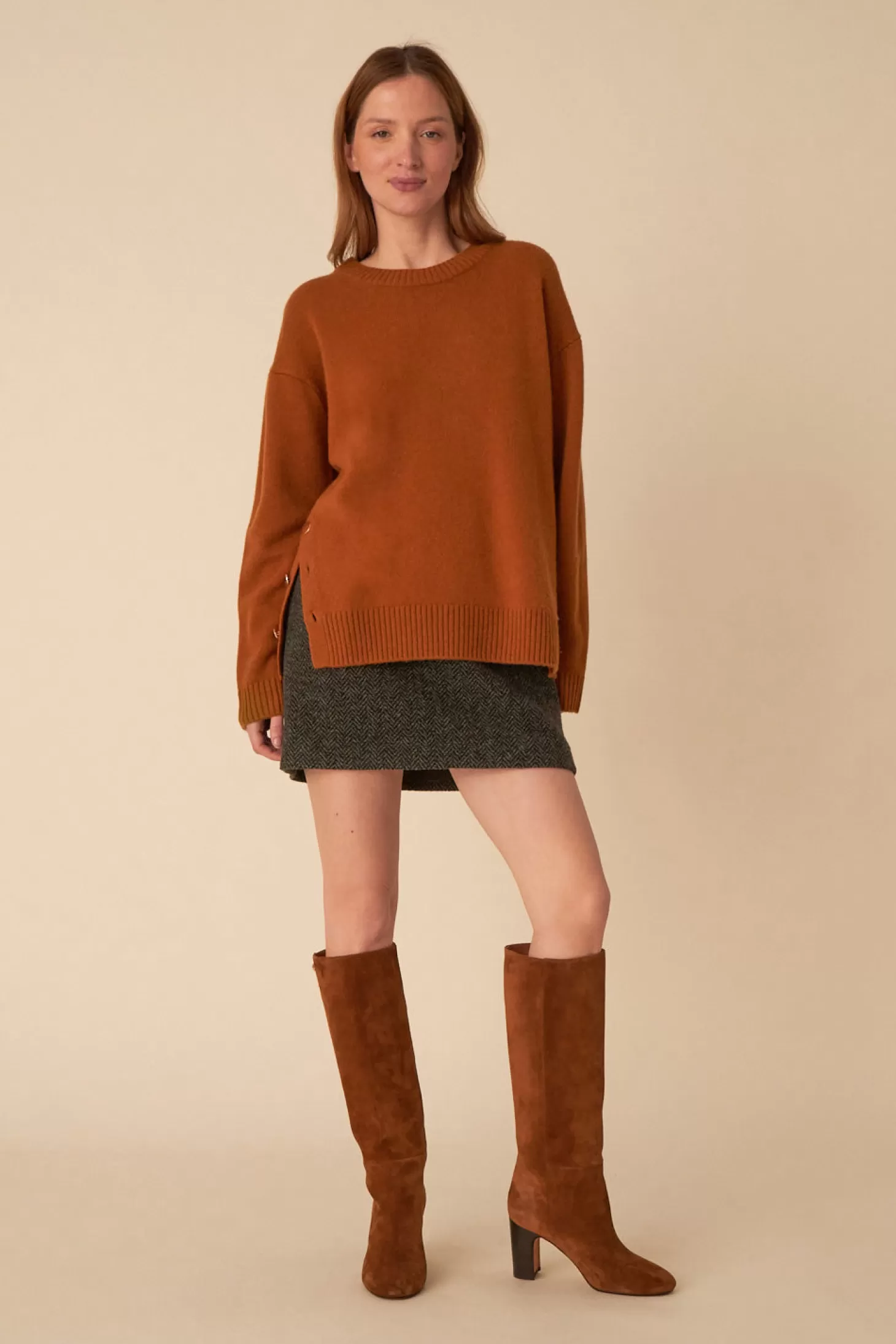 Des Petits Hauts Jumpers & Cardigans | View All | 100% Merinos Knitwear* arigato jumper Bretzel