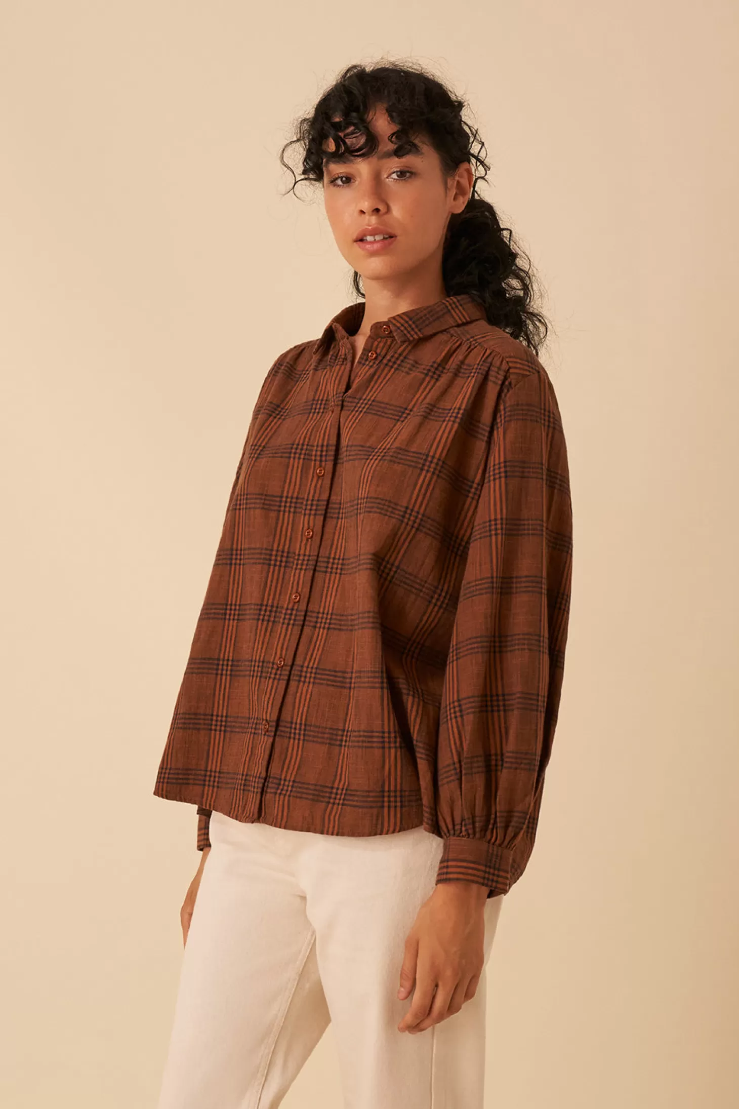 Des Petits Hauts Shirts & Blouses*cannelé checked vanou shirt Carreaux cannele