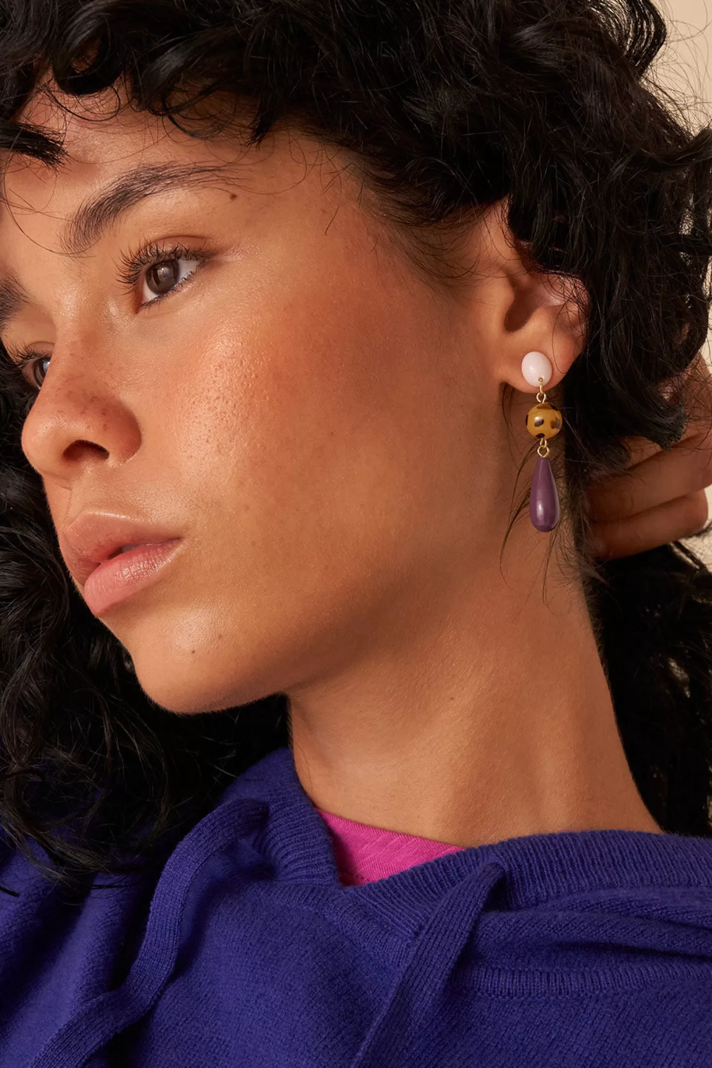 Des Petits Hauts Feeka Jewellery X DPH*earrings patricia Sucre/leopard/violine