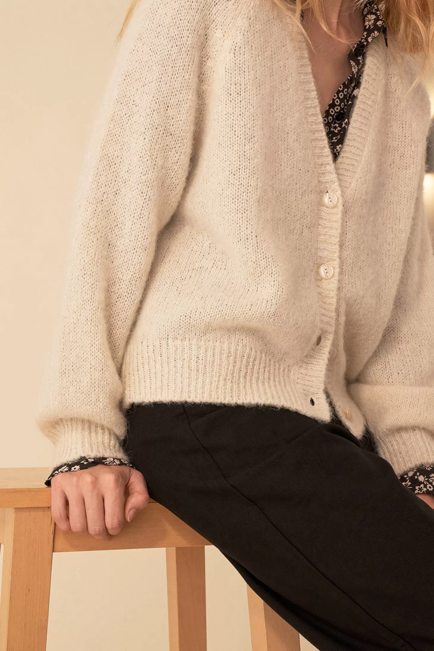 Des Petits Hauts Jumpers & Cardigans* davy cardigan Ecru