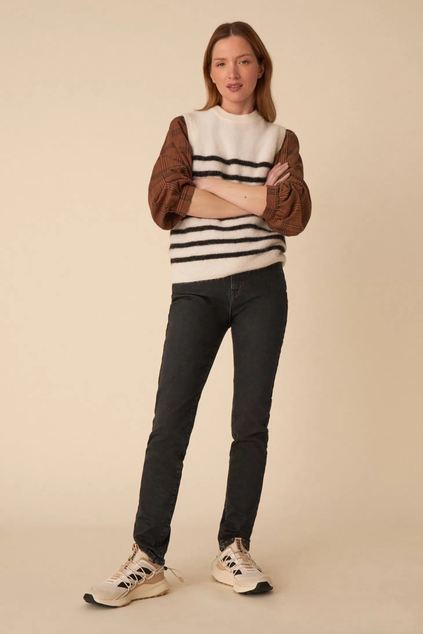 Des Petits Hauts Jumpers & Cardigans | View All* alivie jumper Ecru/pavot