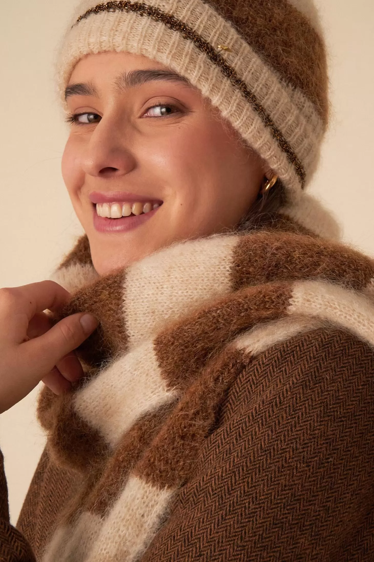 Des Petits Hauts Scarves & Hats | View All* banon beanie hat Farine/moka