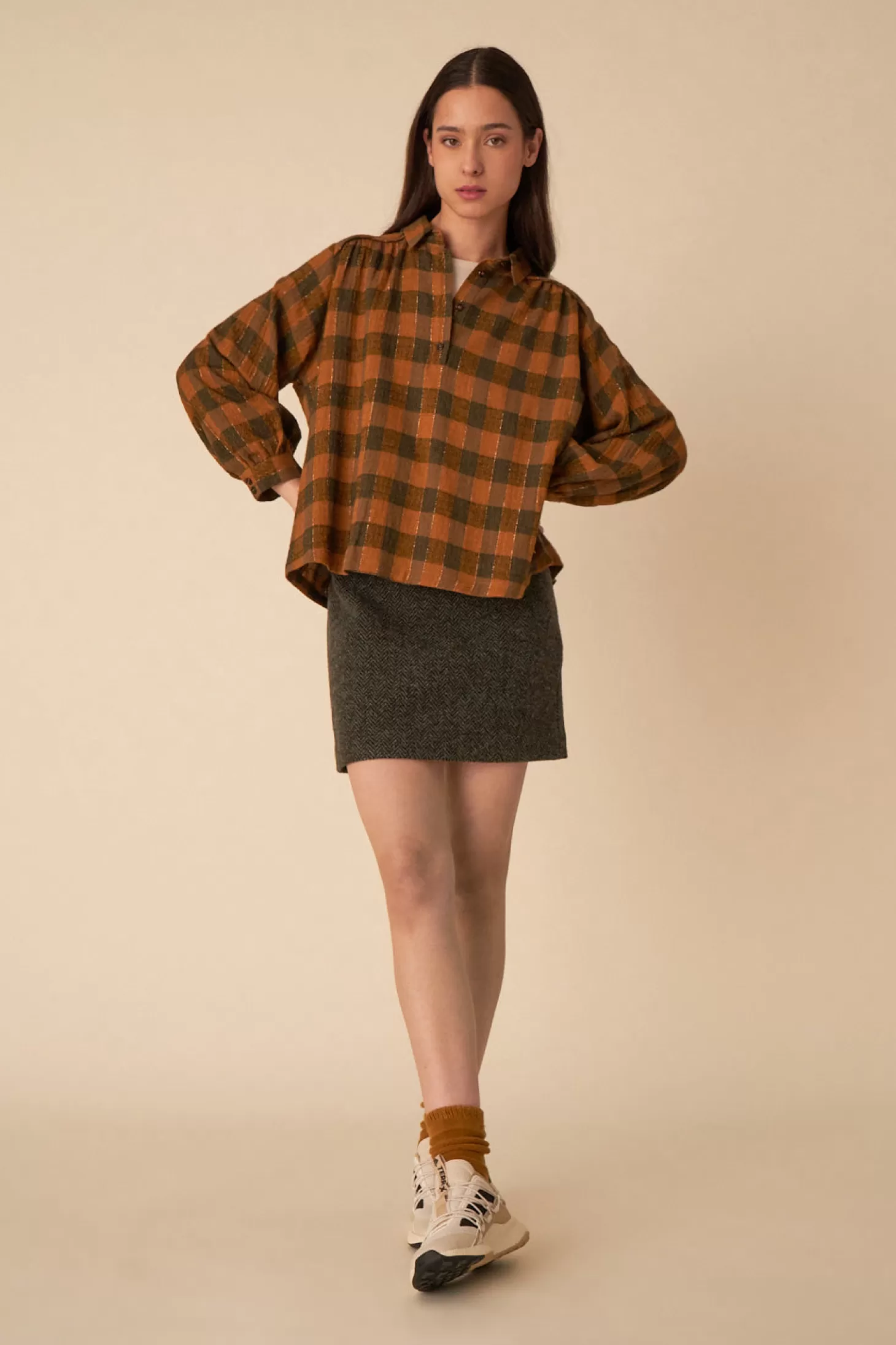 Des Petits Hauts Shirts & Blouses | View All*gingembre checked virgile blouse Carreaux gingembre