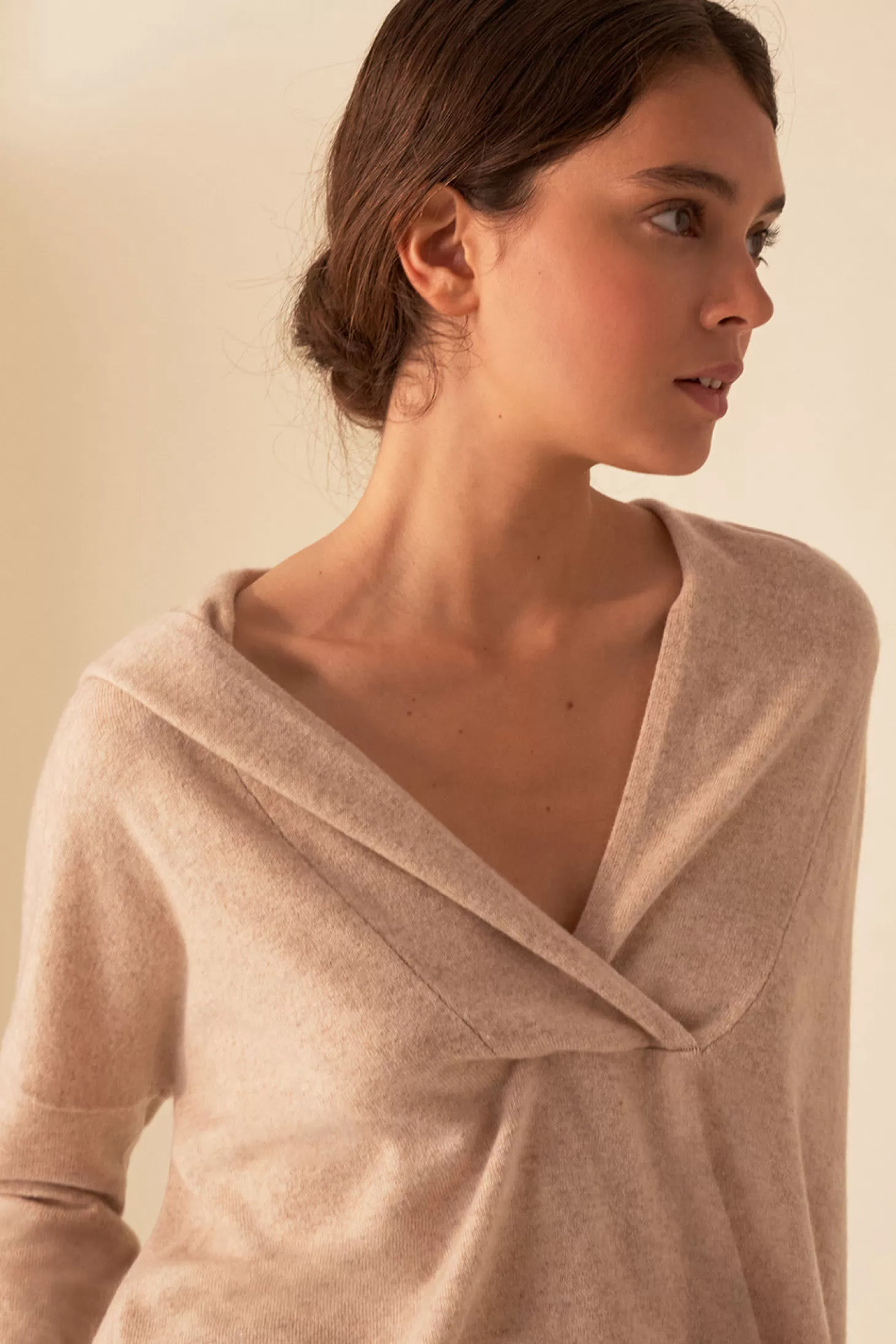 Des Petits Hauts 100% Merinos Knitwear | Jumpers & Cardigans | View All* arizona jumper Latte