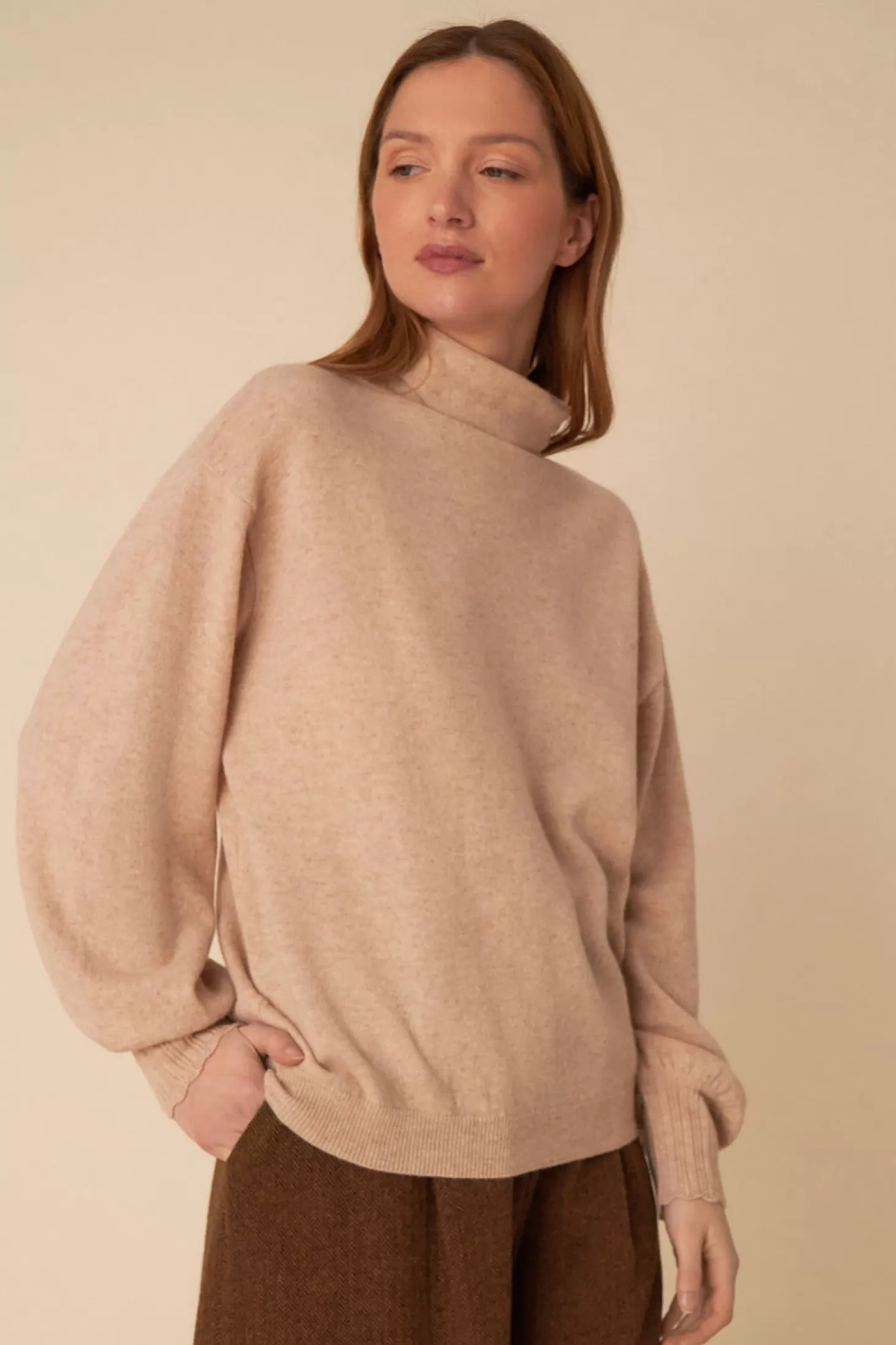 Des Petits Hauts 100% Merinos Knitwear | Jumpers & Cardigans | View All* armonie jumper Latte