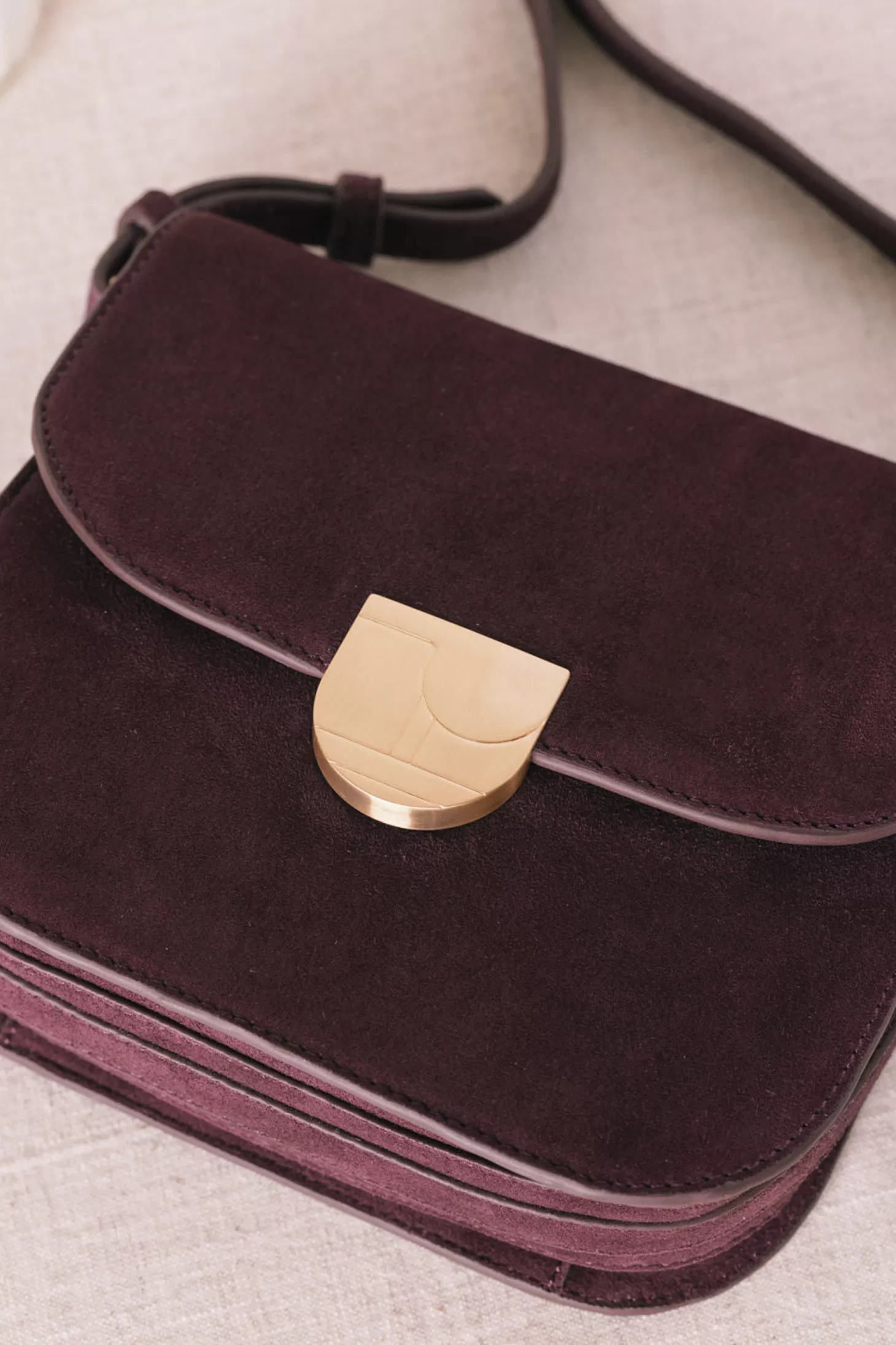 Des Petits Hauts The Lenny Bag | Leather Goods | View All*Lenny bag in purple / burgundy leather  Blueberry