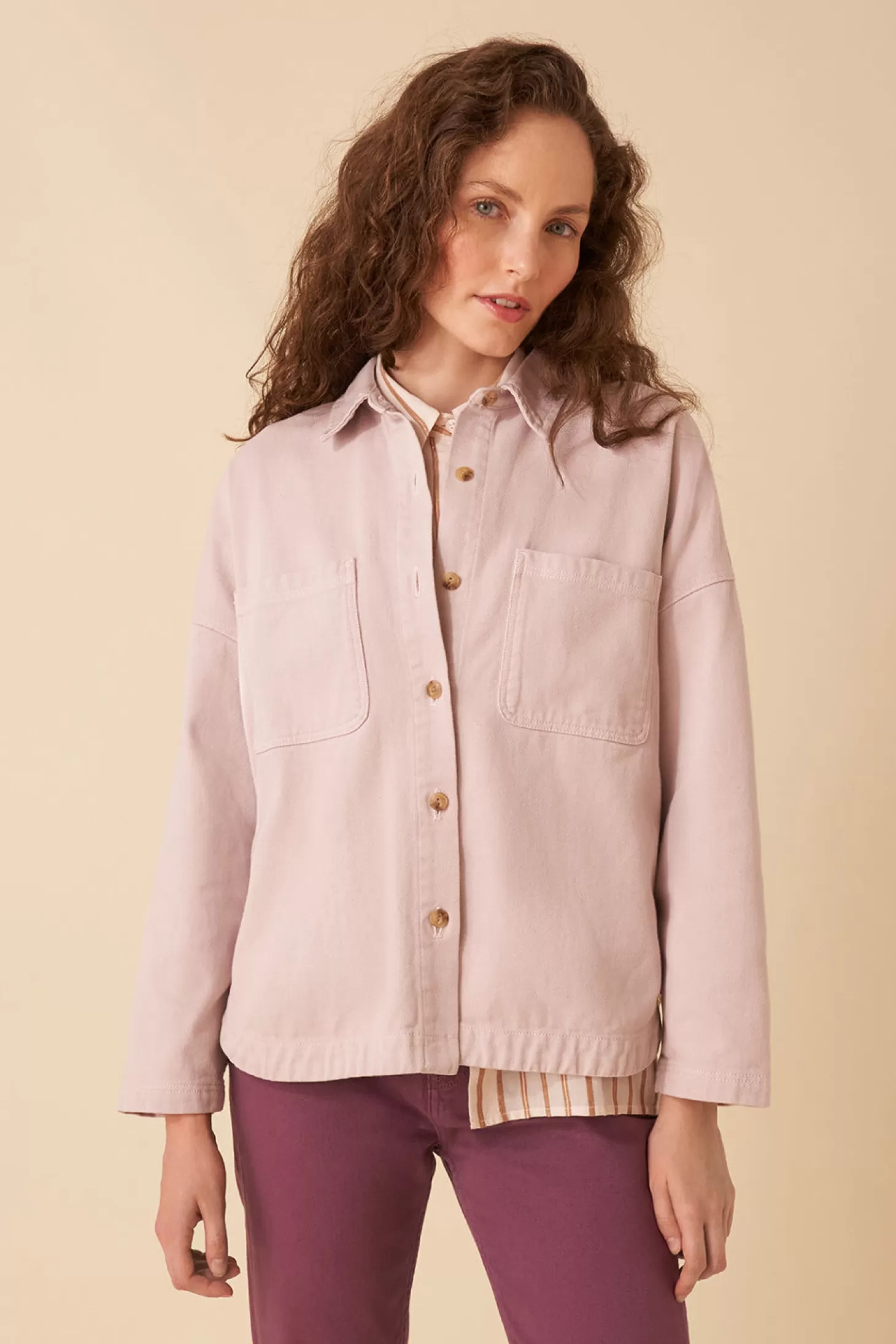 Des Petits Hauts Denim | Shirts & Blouses | Coats & Jackets | View All* loukian shirt Milkshake