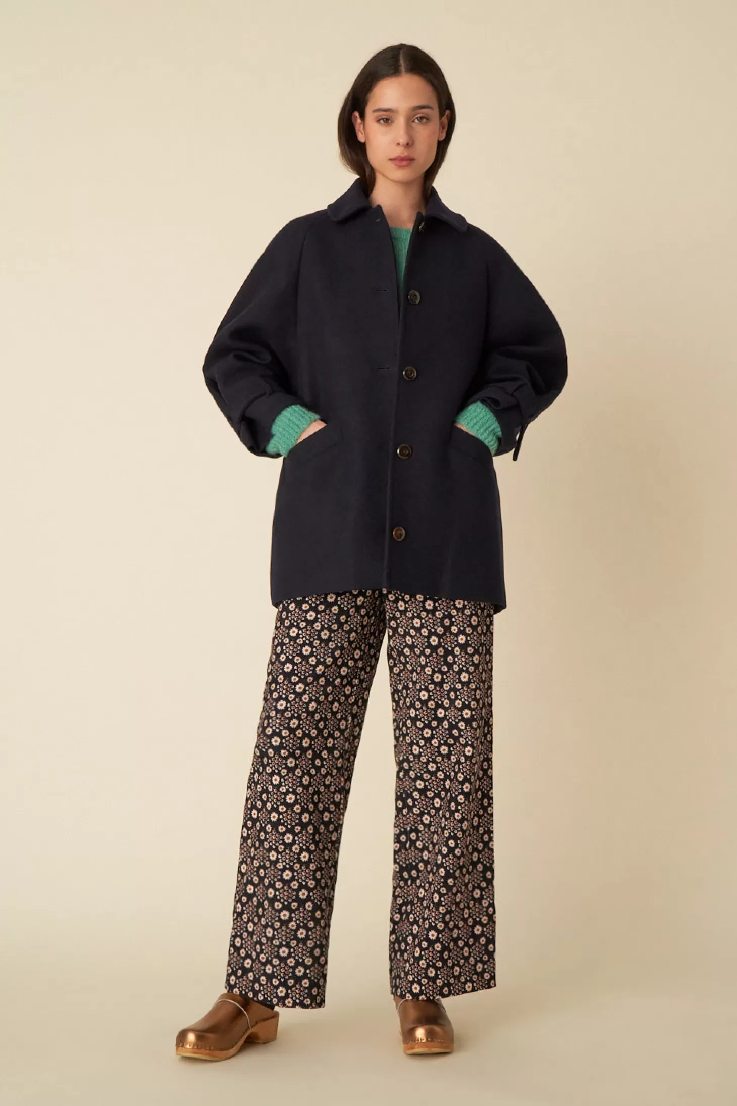 Des Petits Hauts Givrée Wardrobe | Coats & Jackets | View All*navy nevio coat Marine