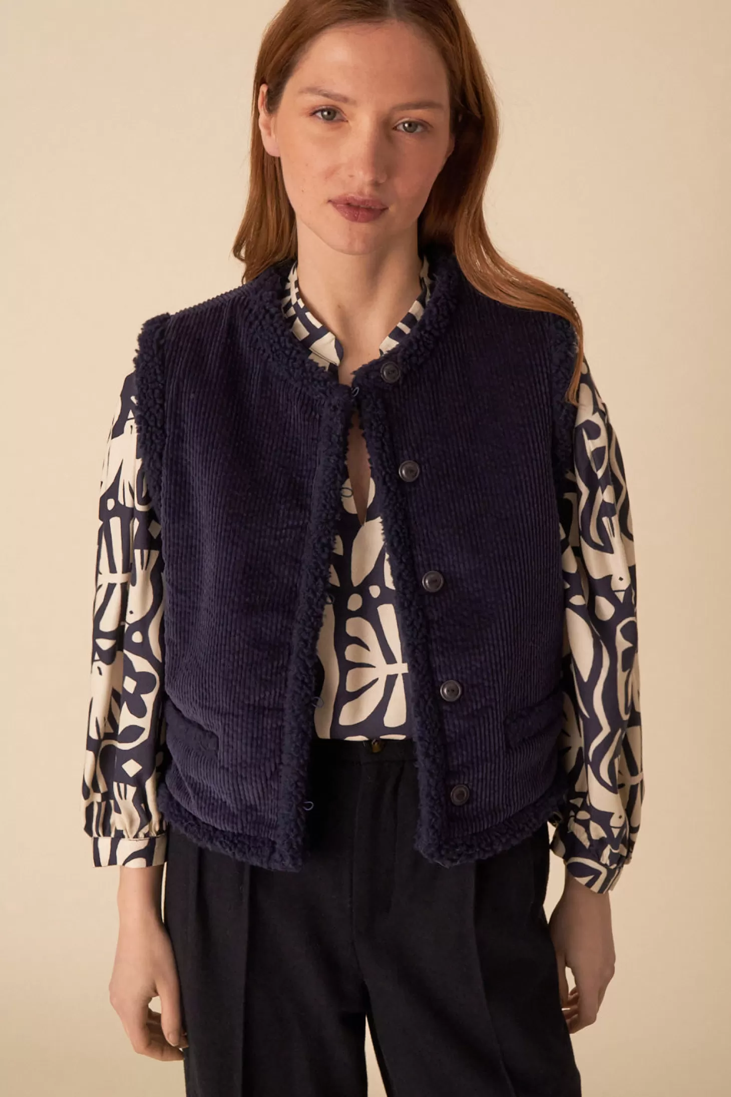 Des Petits Hauts Givrée Wardrobe | Coats & Jackets*navy timio waistcoat Marine