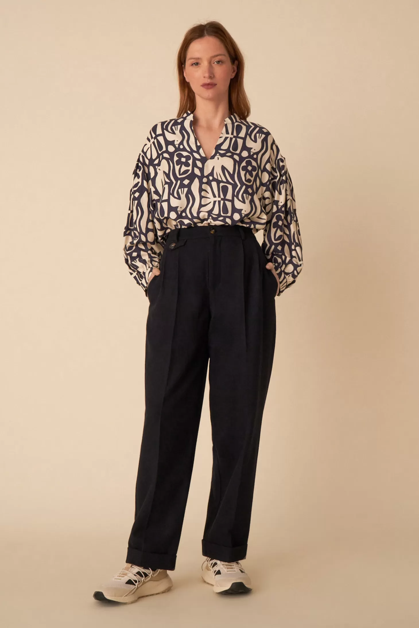 Des Petits Hauts Givrée Wardrobe | Trousers & Jumpsuits | View All*navy volare trousers Marine