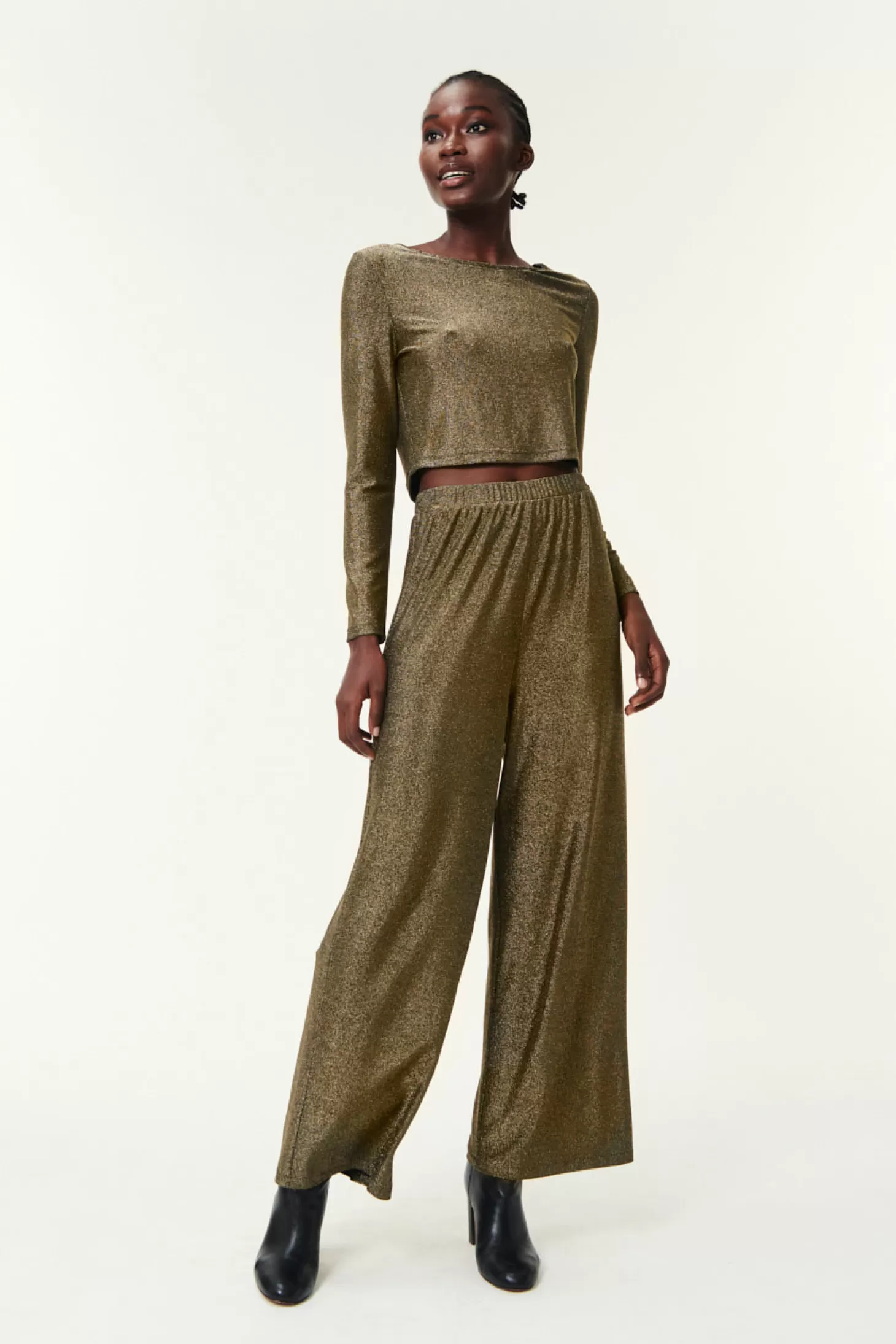 Des Petits Hauts Festive Capsule | Trousers & Jumpsuits*Pantalon Fanny Or