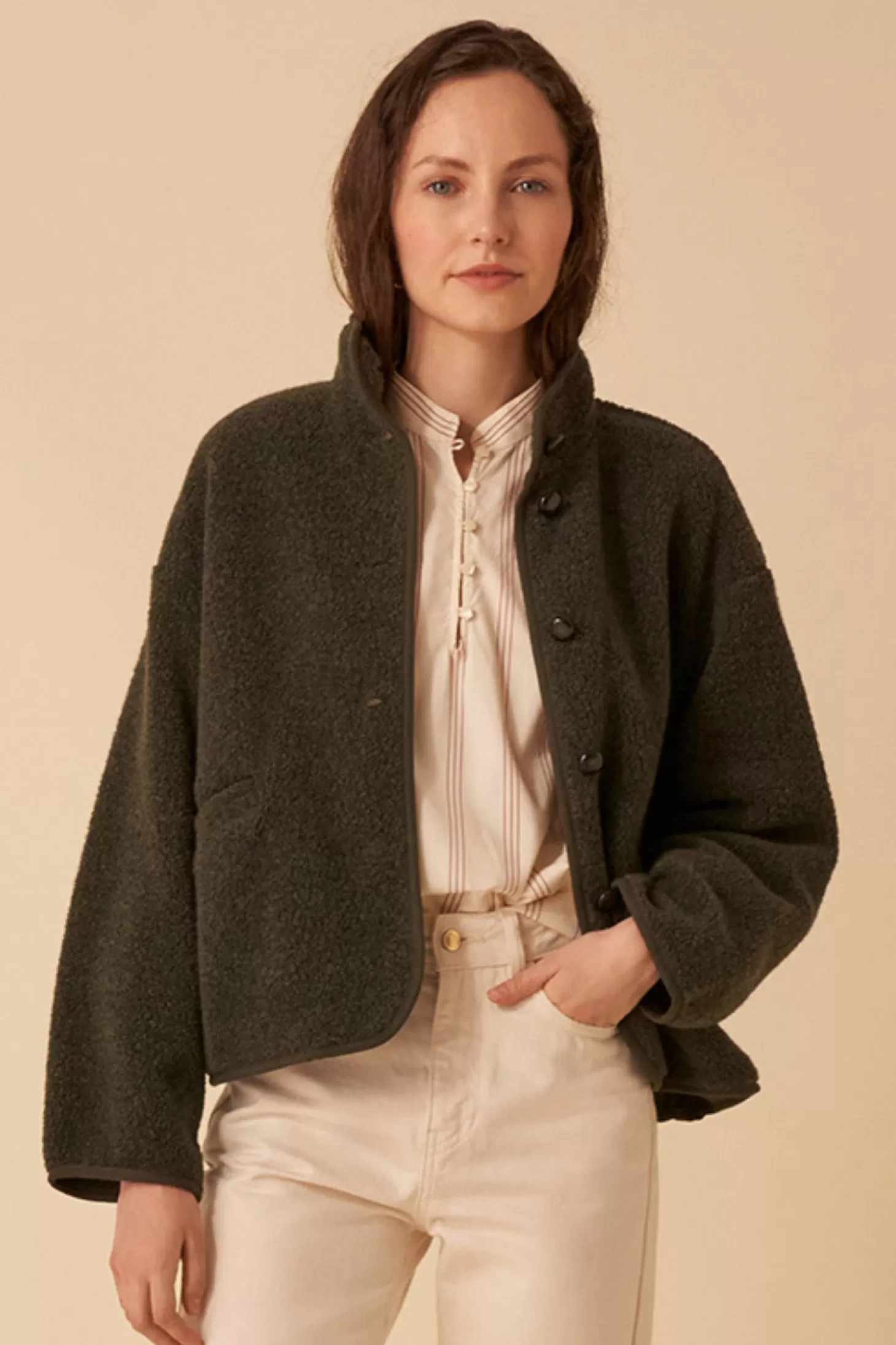 Des Petits Hauts French Toast Wardrobe | Coats & Jackets* zlavina wool jacket Pickle