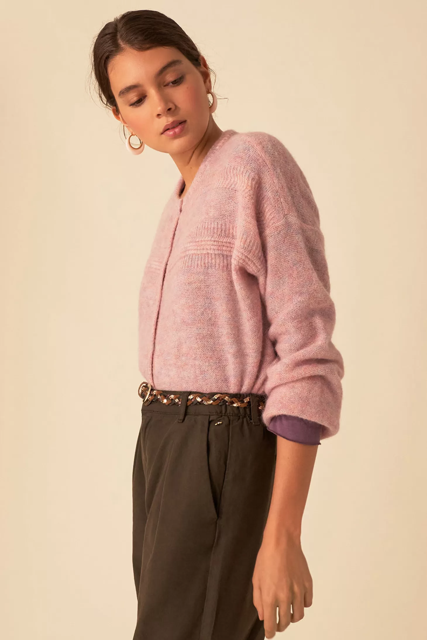 Des Petits Hauts Jumpers & Cardigans* biscotte cardigan Poudre multico