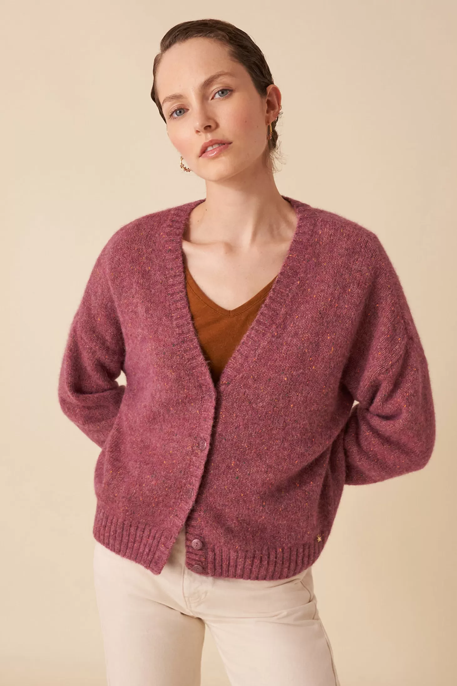 Des Petits Hauts Jumpers & Cardigans | View All*praline bella buttoned cardigan Praline boutonne