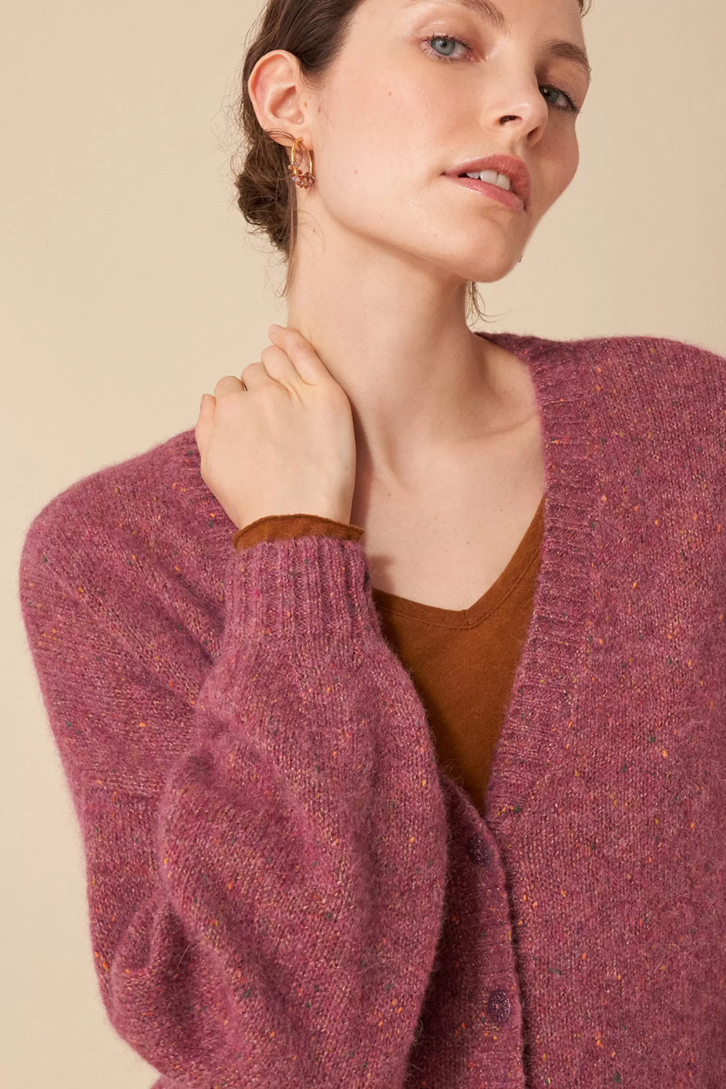 Des Petits Hauts Jumpers & Cardigans | View All*praline bella buttoned cardigan Praline boutonne