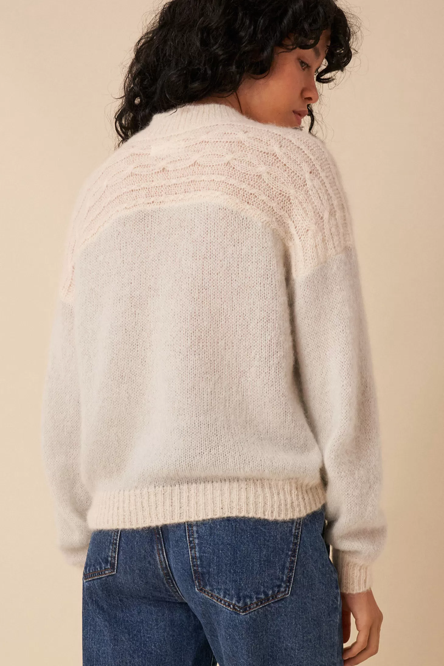 Des Petits Hauts Jumpers & Cardigans*pull dawson Amande/ecru