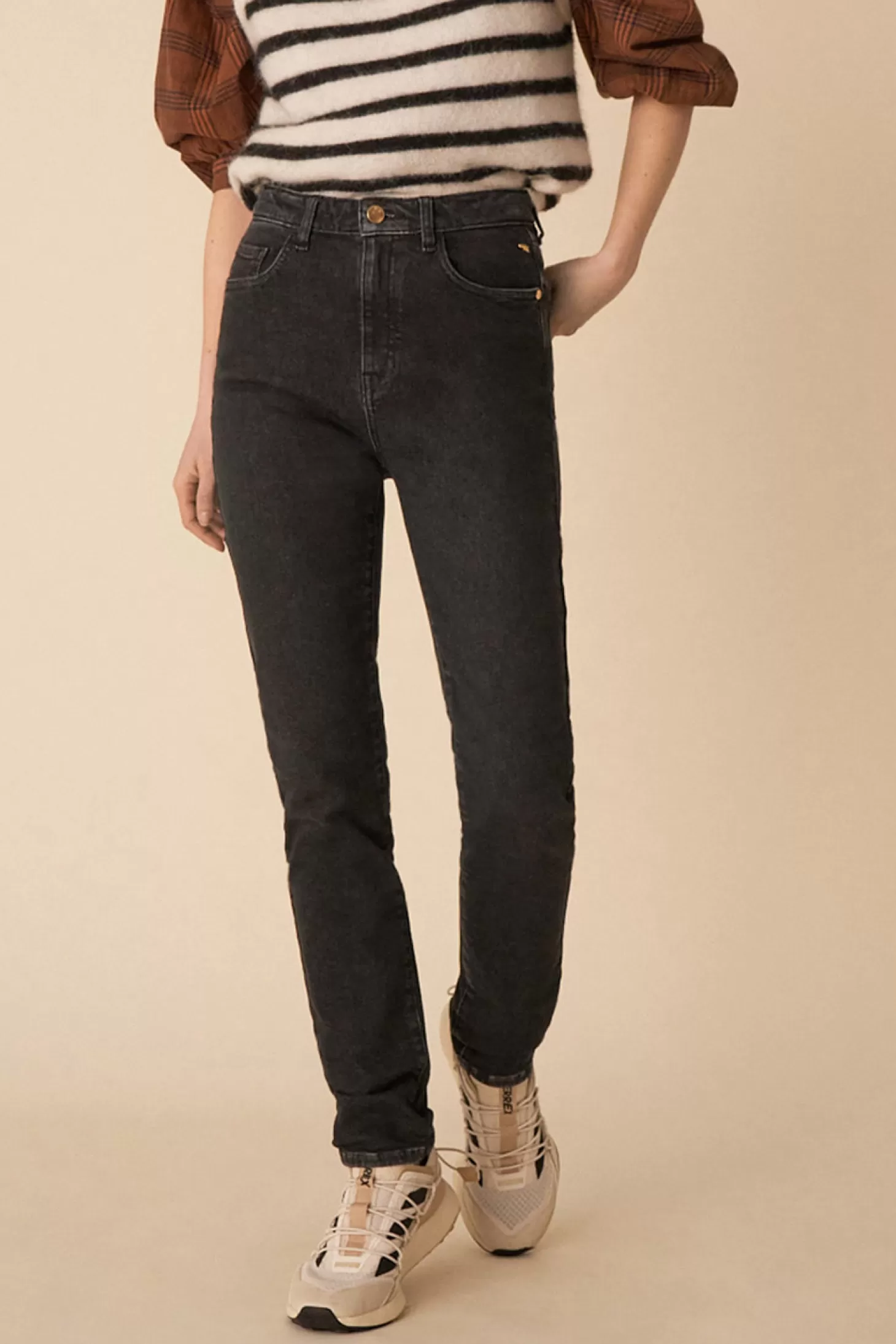 Des Petits Hauts French Toast Wardrobe | Denim | Jeans | Trousers & Jumpsuits*stonewashed black lulu jeans Noir stone