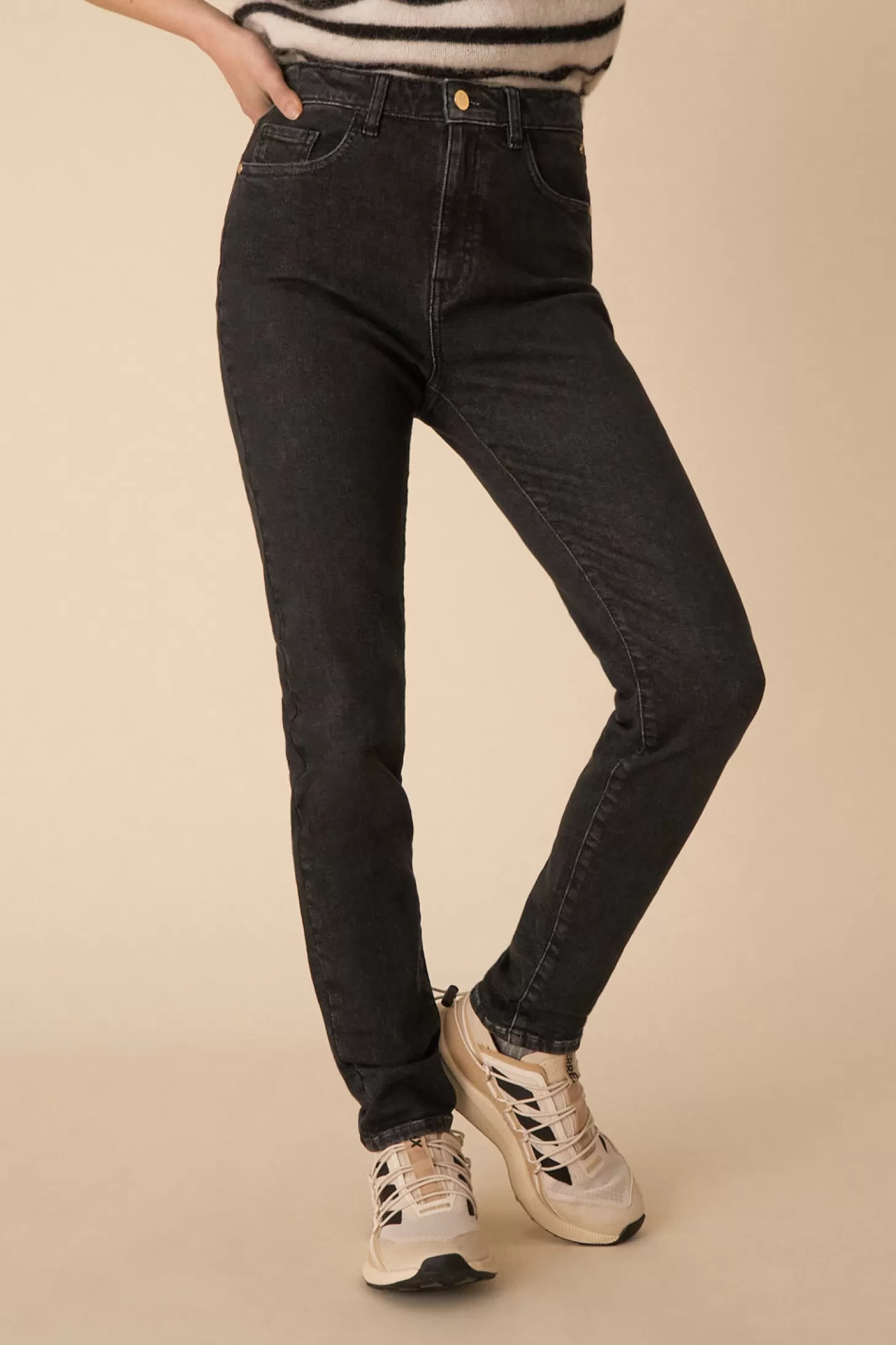 Des Petits Hauts French Toast Wardrobe | Denim | Jeans | Trousers & Jumpsuits*stonewashed black lulu jeans Noir stone